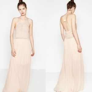 Zara Crochet Halter Dress